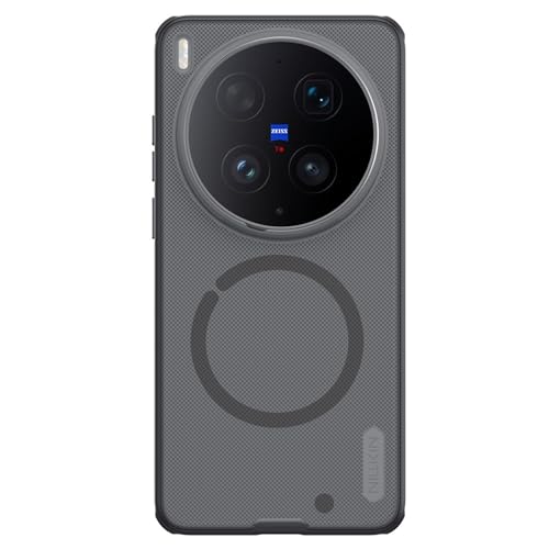 Image of Nillkin Case for Vivo X300 Ultra (6.82 inch Inch) Super Frosted Shield Pro Magnetic Hard Back Soft Border (PC + TPU) Cover Raised Bezel Camera Protect Transparent Black Color