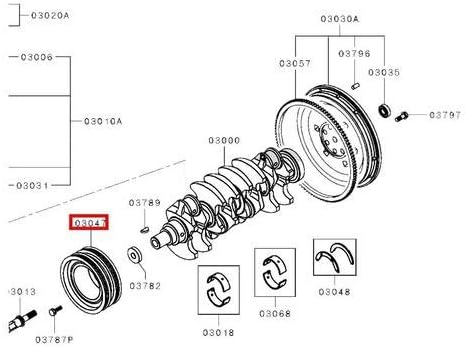 Mitsubishi MD306158, Engine Crankshaft Pulley