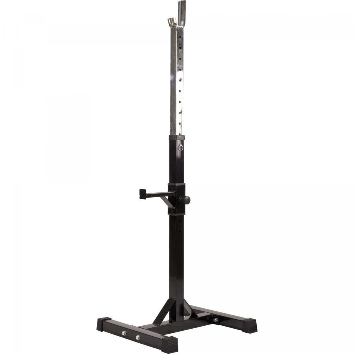 GORILLA SPORTS® Squat Rack – Verstellbar, 52 x 53 x 105–172 cm, Max. Belastbarkeit 500 kg, Schwarz – Langhantelständer, Langhantelablage, Power Rack, Stabiles Gestell, Hantelbank-Stütze, Halterungen