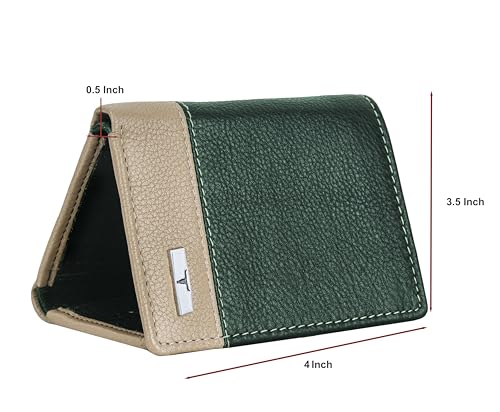 Image of URBAN FOREST Travis Green /Sand Leather Wallet for Men