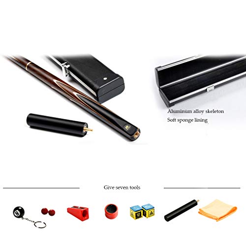 006 DOOST Snooker Cue + Hard Case, 3/4 Pool Cue 9.5/10 mm Tip, 57