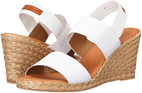 André Assous Women's Allison Espadrille Wedge Sandal, White, 11 | Image 6
