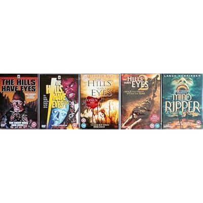 THE HILLS HAVE EYES 1-5 COMPLETE COLLECTION / 1. ORIGINAL WES CRAVEN'S CLASSIC / 2. PART 2 / 3. 2006 REMAKE / 4. THE HILLS HAVE EYES 2 / 5. PART 3 aka MIND RIPPER = ULTIMATE 5 x DVD UK SET