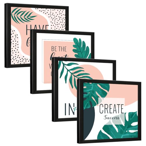 Image of Chaka Chaundh - Motivational Quote Frames - Inspirational Wall Quotes for OFFICE, STUDENT, STUDY ROOM - (11 X 11 Inches - Set of 4)