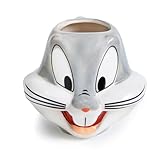 Silver Buffalo Looney Tunes Bugs Bunny Face 3D Sculpted Ceramic Coffee Mug, 22-Ounces