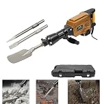 Levkitch Electric Breaker and Tree Digger,1700W Jack Hammer with 3 Drill bits,Concrete Breaker Pneumatic Drill with Scraping Chisel and Point Chisel