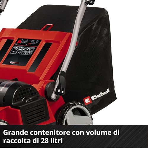 Einhell Cordless Lawn Scarifier And Aerator 36V Power X-Change, 35cm Raking Width, Brushless Motor, 3 Working Depths, Without Battery GE-SC 35 Li Solo Electric Scarifier And Lawn Aerator