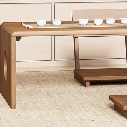 Table basse japonaise pliable pour optimiser l'espace du salon