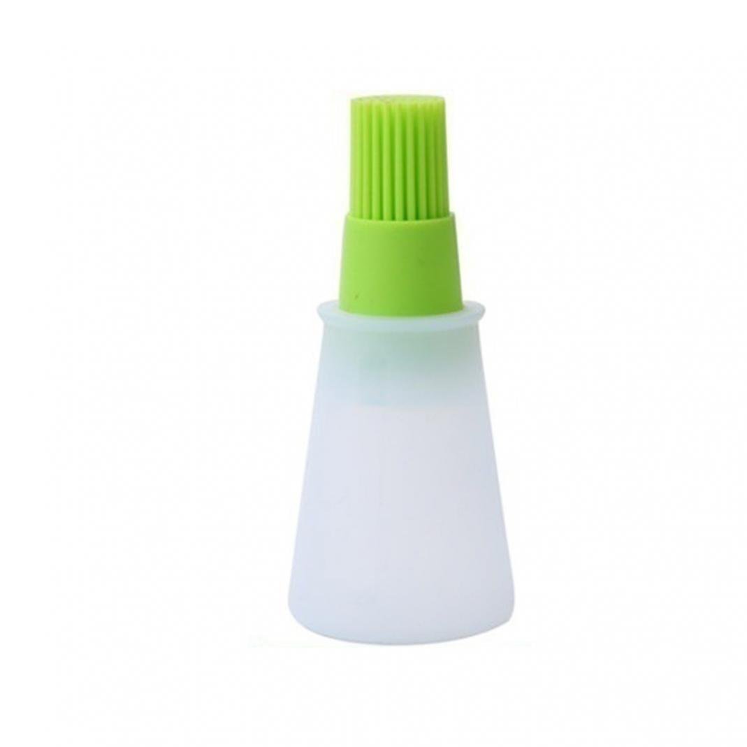 Huile Miel Vin Bouteille à sauce en silicone avec pinceau à badigeonner Brosse avec pompe Spray Distributeur pour maison, cuisine, barbecue Grille de cuisson