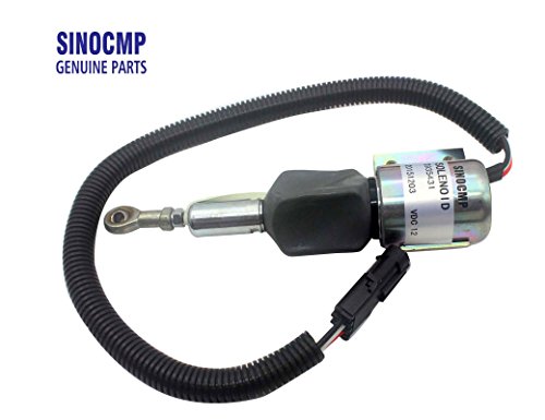 Sa-4756-12 3935431 Fuel Shutdown Solenoid 12V - Sinocmp Shutdown Solenoid For Cummins Excavator 6Bt 5.9L Engine Parts 3 Month Warranty #TOP5