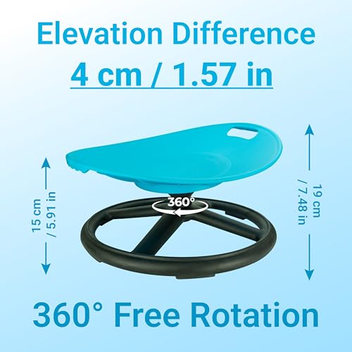 Aivher Spinning Chair for Autistic Kids, Sensory Spinning Chair for Kids & Toddlers, 220LBS Capacity, Safe Non-Slip Spin Chair with Handle, Sensory Chair for 3-8Ages Autism & Special(Blue Oval) by Aivher - Image 4