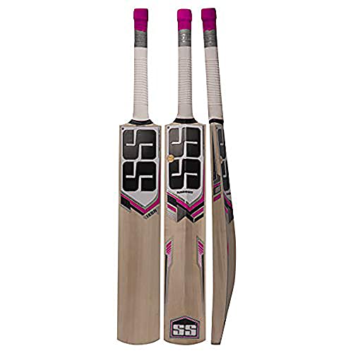 Batte de cricket kashmir saule taille 4 SS équipement sport homme avec balle cuir beige
