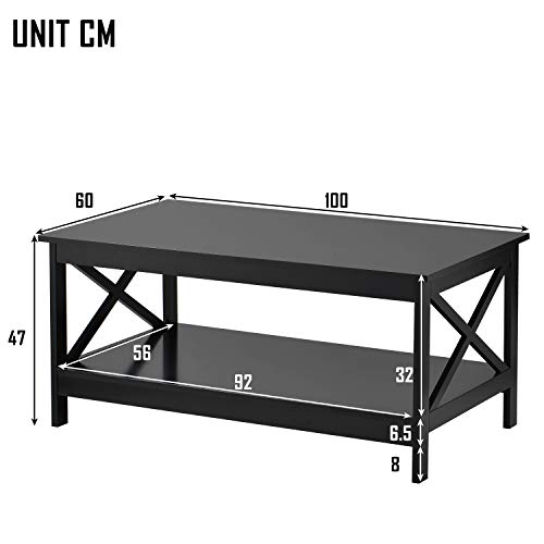 Couchtisch Massivholz, Beistelltisch im modernen Stil, einfacher kleiner Tisch, Sofatisch, rechteckiger Tisch, Tisch für… – Bild 5