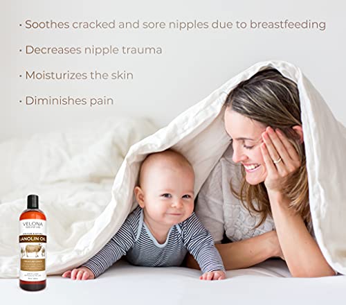 Velona Lanolin Oil Usp Grade 4 Oz | 100% Pure And Natural Carrier Oil | Refined, Cold Pressed | Skin, Hair, Body & Face Moisturizing | Use Today - Enjoy Results #TOP2