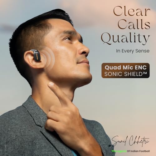 Image of ACwO Dwots Sense OWS Wireless Over Ear Earphones|Situational Awareness|15Mm Titanium Drivers|65 Hours Playback|BT V5.4|Secure Fit|4 Mics with ENC|40Ms Low Latency|Equaliser Modes (Silver Black)