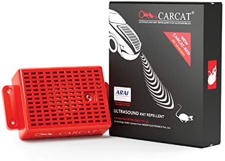 CARCAT Ultrasound Rat Repellent for Automobiles - 4th Gen car Rat Repellent - red - Made in INDIA -Waterproof Rat Repellent for cars - 94% efficacy, cream