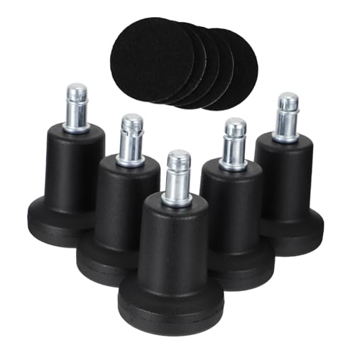 Veemoon 5 Pcs Nonslip Chair Wheels for Office Chairs Shockproof Foot Casters Easy Install Protects Floors Suitable for Carpet and Hard Surfaces