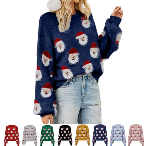 Luadnysin Weihnachtspullover Damen,Weihnachten Damen,Ugly Christmas...