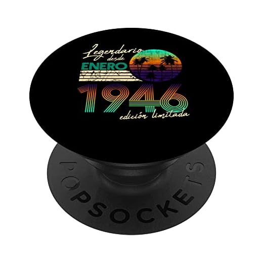 Cumpleaños Hombre Regalos Legendario Desde Enero 1946 PopSockets PopGrip Intercambiable