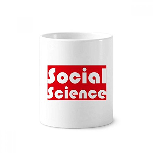 Mug sciences sociales céramique rouge pour bureau et salle de bain minimaliste