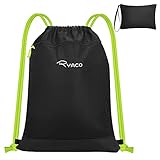 Ryaco Turnbeutel Wasserdichter Kordelzug-Rucksack, Schwimmsport-Sporttasche, mit Außentasche mit Reißverschluss, Wasserbecher-Netzpaket,Trocken- und Nasstrennung, für Schule,Sport,Schwimmen,Reisen