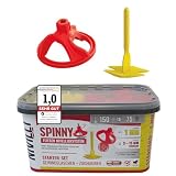 Contenido del envío: 75 gorras premium Spinny Caps + 150 lengüetas premium para tirar o enroscar (ancho de junta: 1 mm, grosor del material: 3-15 mm)