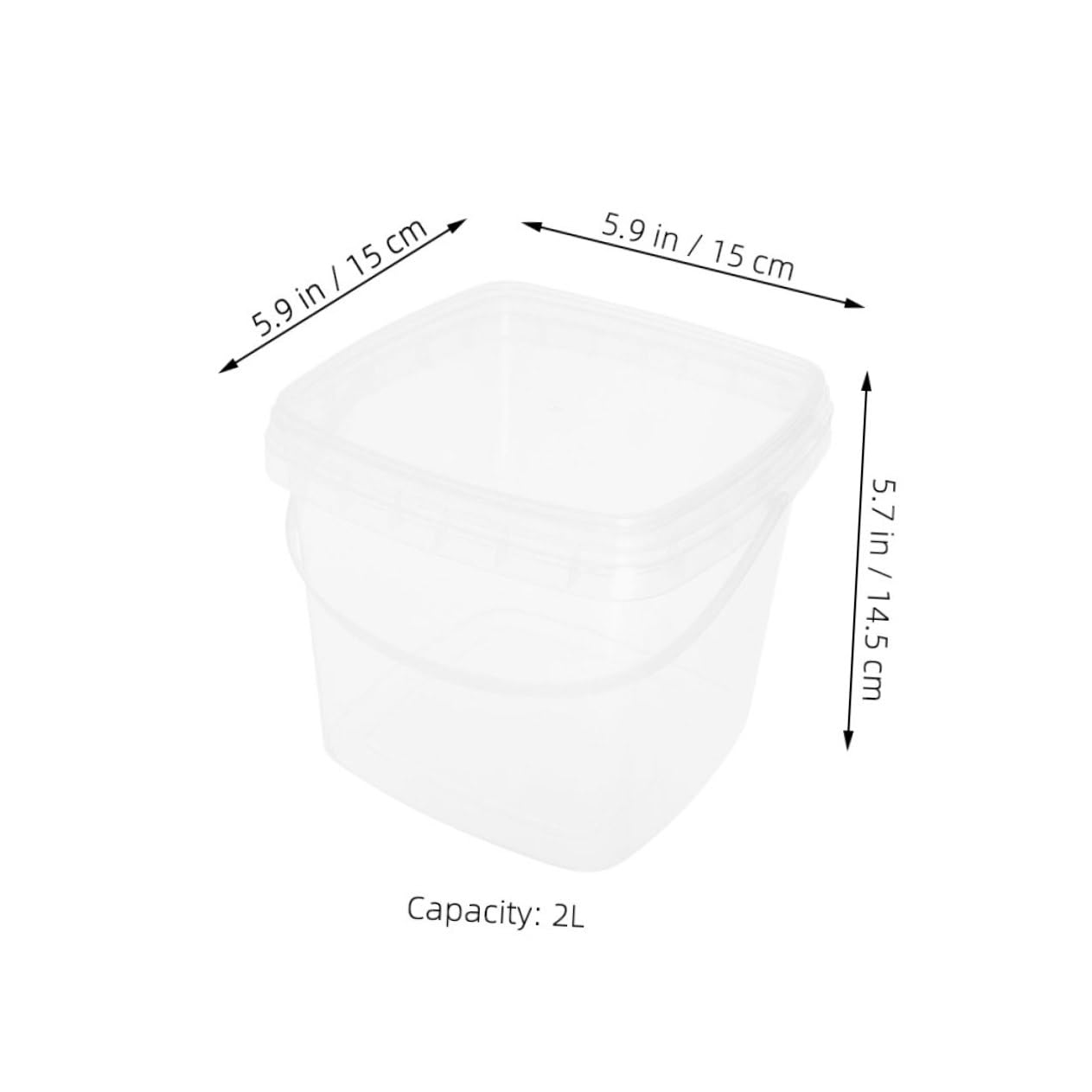 STOBAZA 4pcs Plastic Buckets Lids Gallon Size Paint Food Milk Storage Trick or Treat Kitchen Garage Bathroom