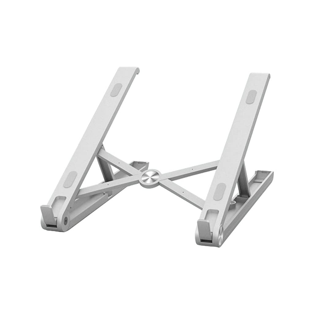 Supporto per laptop Supporto per supporto Riser Base per staffa portatile pieghevole regolabile in altezza per supporto per tablet PC notebook da 11-17 pollici(Blanco)