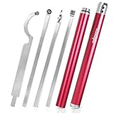 Wood Turning Kits, Carbide Lathe Tools for Wood Lathe, Wood Lathe Tools and Accessories with Indexable Inserts, Wood Turning Tools for Lathe Set, Lathe Tools & Lathe Accessories with Storage Case（Red）