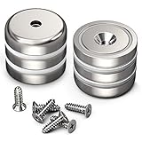 GREATMAG Cup Magnets with Countersunk Hole for #10 Bolt, Magnet with Screw, 1.26 Inches Diameter, Industrial Strength Round Base Magnets for Magnetic Mounting, 90 lbs Holding Force, Pack of 6