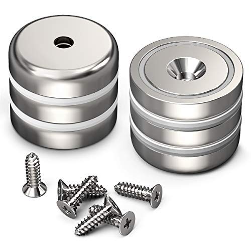 GREATMAG Cup Magnets with Countersunk Hole for #10 Bolt, Magnet with Screw, 1.26