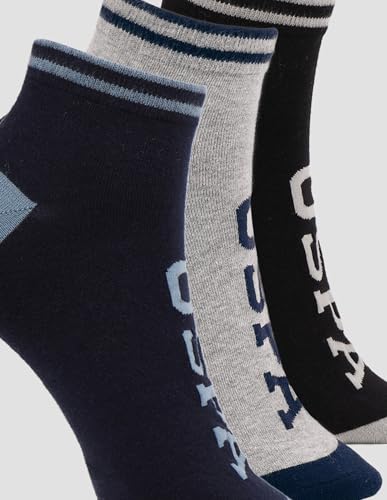 Image of U.S. POLO ASSN. Men's ES010 Super Soft Stretch Ankle Length Socks - Pack Of 3