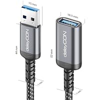 deleyCON 0,5m USB Verlängerungskabel 5Gbps USB 3.0/3.2 Gen1 Nylon – Ansicht 2