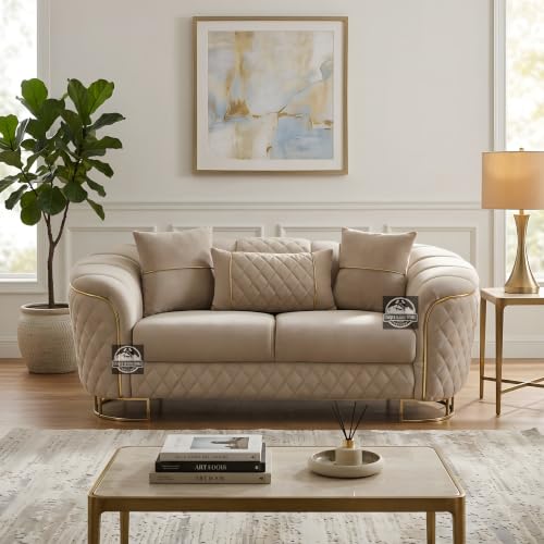Image of Royal Carved Wooden Sofa Set | 3+1+1 Seater | Antique with Button Tufted Velvet Upholstery | Victorian Style Living Room Furniture Tufted Sofa Set Grey 3-Piece (Design 16)
