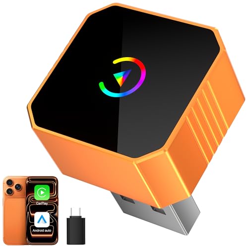 Image of 2026 Wireless CarPlay Adapter for iPhone & Android Wired to Wireless CarPlay & Android Auto Plug and Play Fast Auto Reconnect Stable Control Compatible for iOS 10+ & Android11+