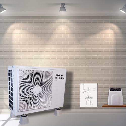 Image of Spinxx PVC Floor Stand AC 4 Pack Anti-Vibration with Rubber Pads,Anti-Vibration Shock Absorbing Rubber Mounting Bracket for Outdoor Ductless Mini Split Air Conditioner 1.5 Ton & 2 Ton.