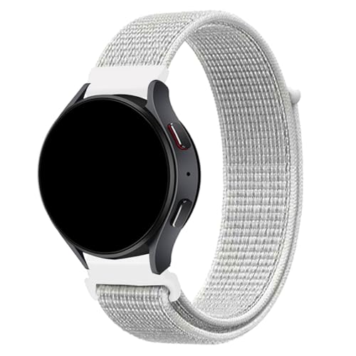 FiiMoo Nailon Correas Compatibles con Garmin Venu Sq 2/Sq/Venu 2 Plus/Forerunner 570 42mm/Forerunner 245/165, Pulseras de Repuesto Ajustable, 20mm Correa para Garmin Vivoactive 5-Blanco