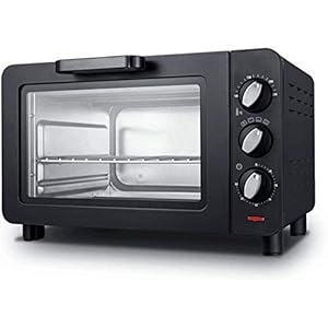 15 Liter Mini Oven, Elektrische Mini Oven Zwart met Timer Kleine Elektrische Oven voor Caravan Huishouden Bakken Kleine Oven happy