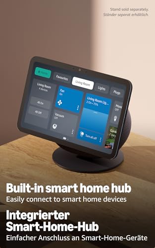 Amazon Echo Show 8 (neueste Generation), brillantes 8,7-Zoll-Display (22,05 cm) in HD-Auflösung mit 3D-Audio und Alexa, internationale Version, Graphit