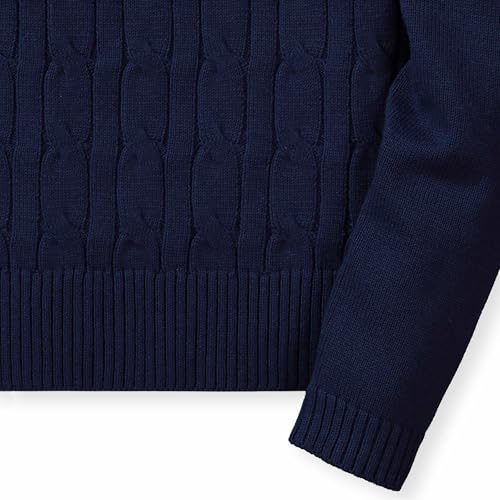 Image of Hope & Henry Girls Cable Front Pullover Sweater