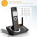 AT&T 4-Handset Expandable DECT 6.0 Cordless Home Phone with Large Display, Big Buttons, Answering Machine, Smart Call Blocker, Long Range, Caller ID, Speakerphone, Intercom: CL82418 (Charcoal Black) - Image 3