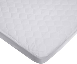 American Baby Company Waterproof Bassinet Mattress Protector 33x15 Inch - 100% Cotton Quilted, Noiseless, Breathable Fitted Pad Cover
