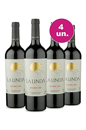 Kit Vinho Tinto La Linda Malbec 2022 4 Garrafas