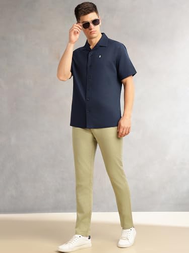 Image of Thomas Scott Men's | Straight Fit | Mid-Rise | Solid | 4 Pockets | Woven | Chinos Trouser