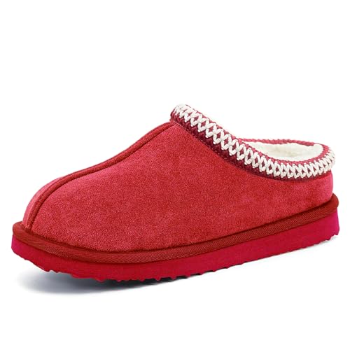 Image of Women's Slippers Fuzzy Cozy Short Ankle Shoes Indoor and Outdoor Mules Furry Warm House Slippers for Woman Cute Fluffy Clogs