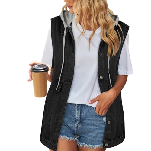 Chaleco de mezclilla con botones para mujer, el complemento corto casual ideal para tu día
