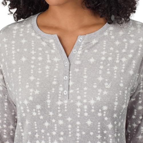 Image of Nautica Womens Pajamas - Cozy Silky Fleece - 2 Piece Long Sleeve Winter Sleepwear Set for Women
