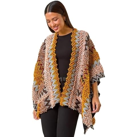 Roman Originals Brown Aztec Print Cape Cover