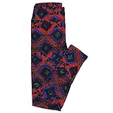 Lularoe One Size OS 70s Trippy Triangle Stripe Psychedelic Buttery Soft Womens Leggings fit Adult Sizes 2-10 OS-4350-AX Multicoloured