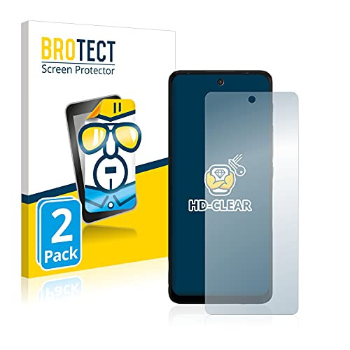 BROTECT Protector Pantalla para Motorola Moto G60 Protector Transparente (2 Unidades) Anti-Huellas